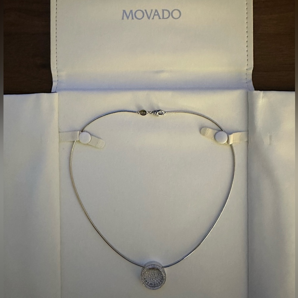 Movado White Gold Diamond Necklace